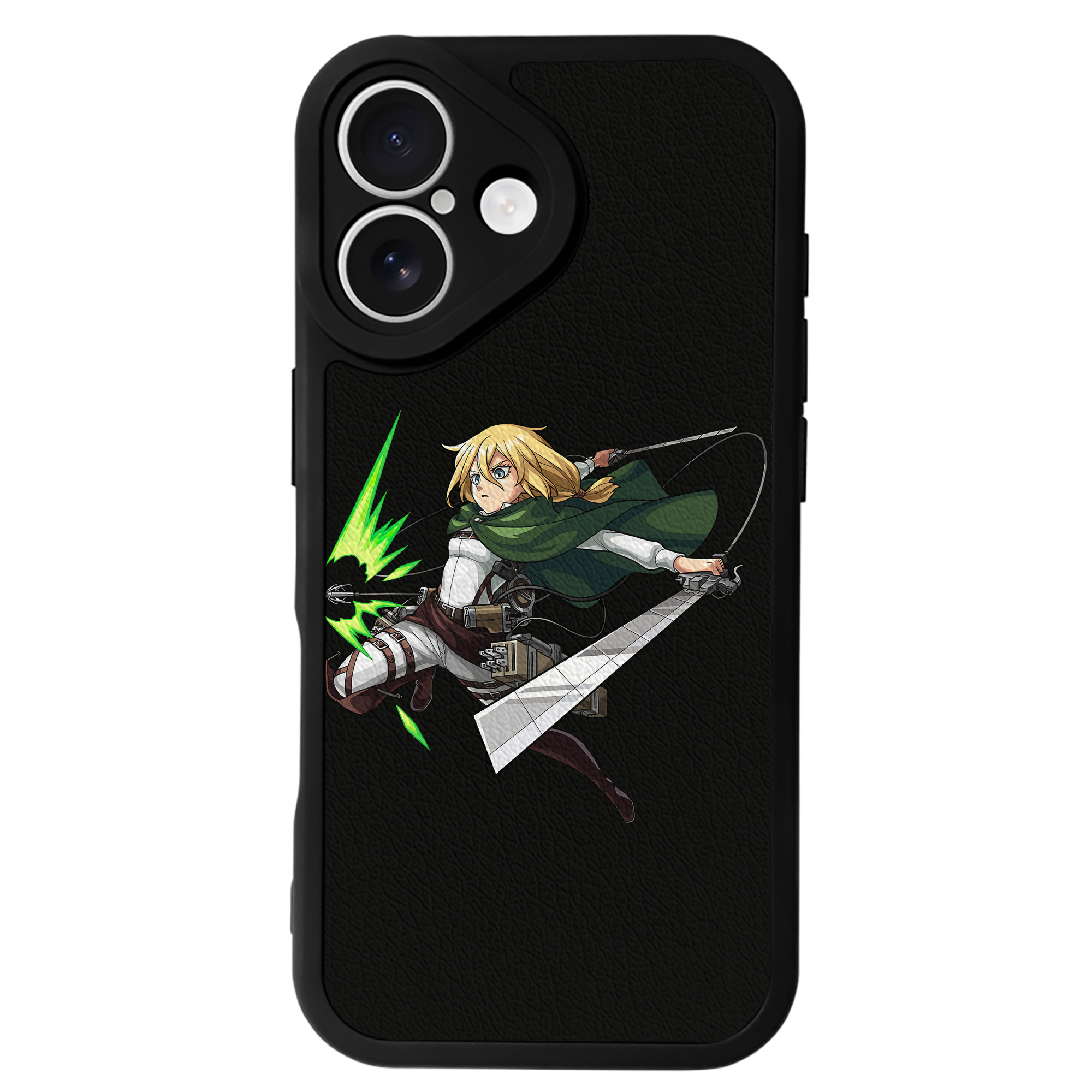 （画像用） 進撃の巨人 クリスタ·レンズ Attack on Titan Christa Lenz 【iPhone 16シリーズ対応】シリコンスマホケース（レザー調） 材質：シリコン